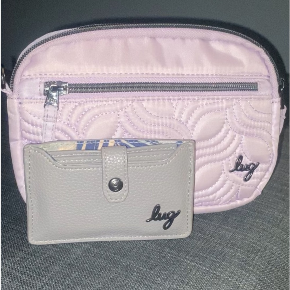 Violet Lug Super Coupe crossbody/belt bag, wallet included